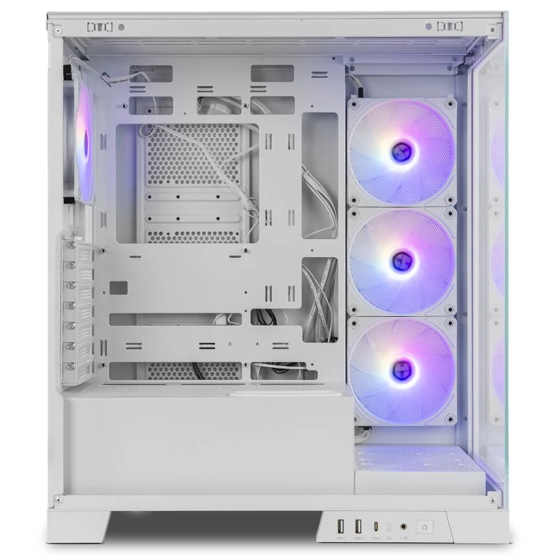 Caixa PC NOX Hummer GLOCK ARGB Semitorre ATX Vidro Temperado USB-C Branca