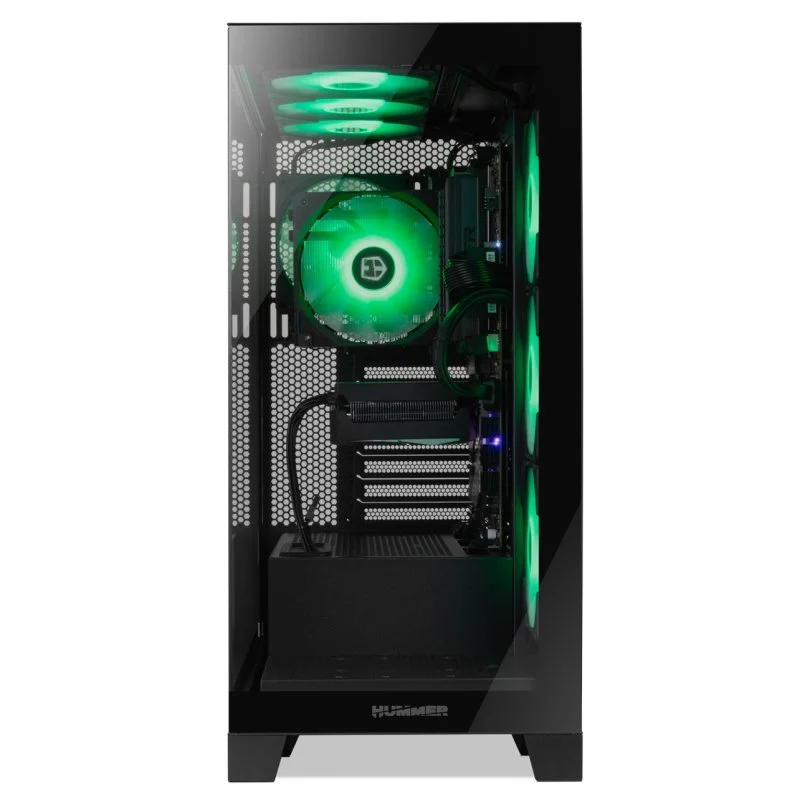 Caixa PC NOX Hummer GLOCK ARGB Semitorre ATX Vidro Temperado USB-C Preta