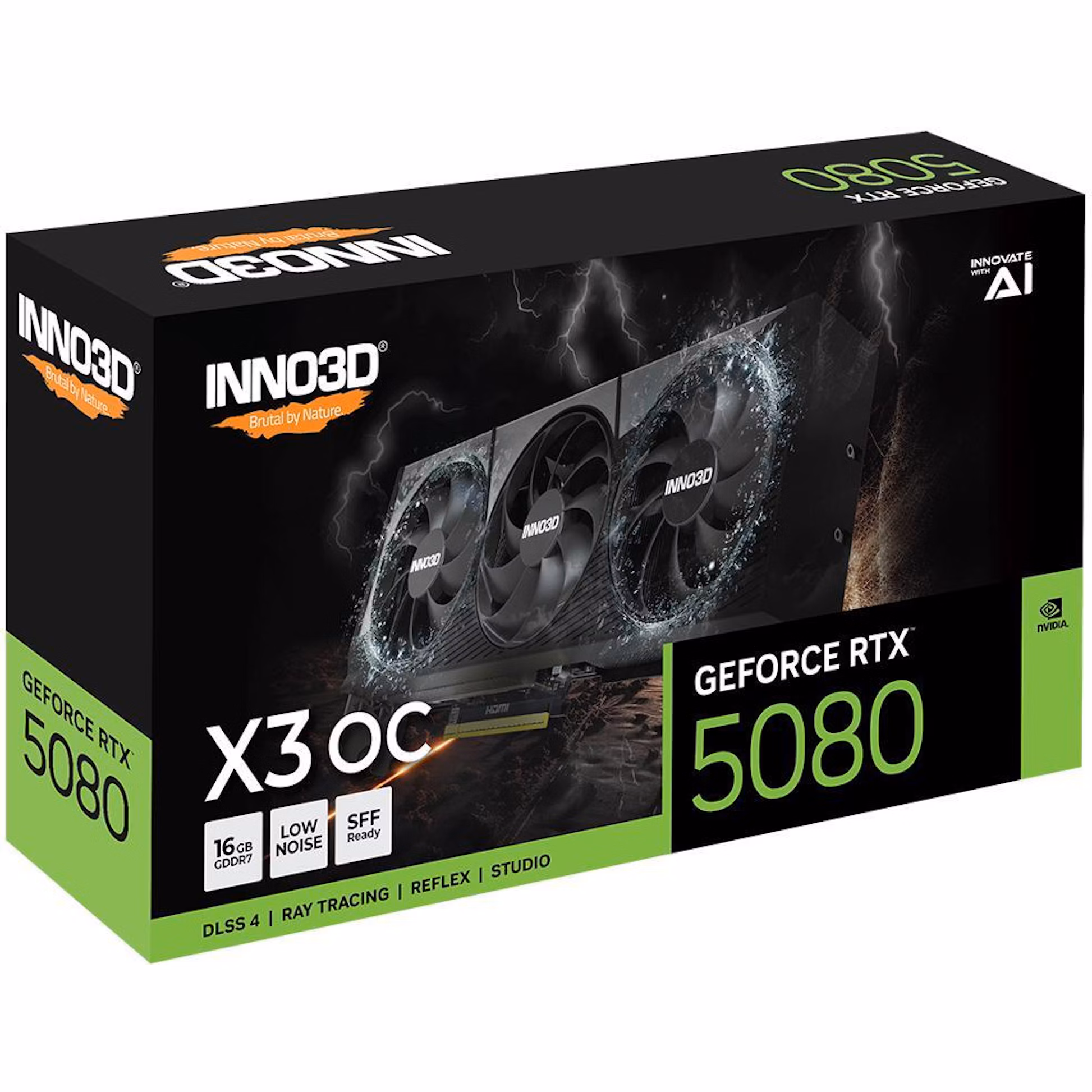 Gráfica Inno3D GeForce® RTX 5080 X3 OC 16GB GDDR7 DLSS4