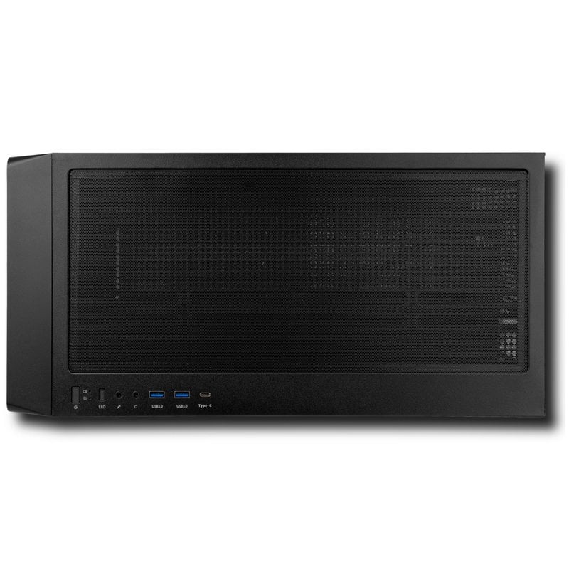 Caixa PC Nox Hummer BIOS Semi Torre ATX com Ecrã LCD e Vidro Temperado USB-C Preta