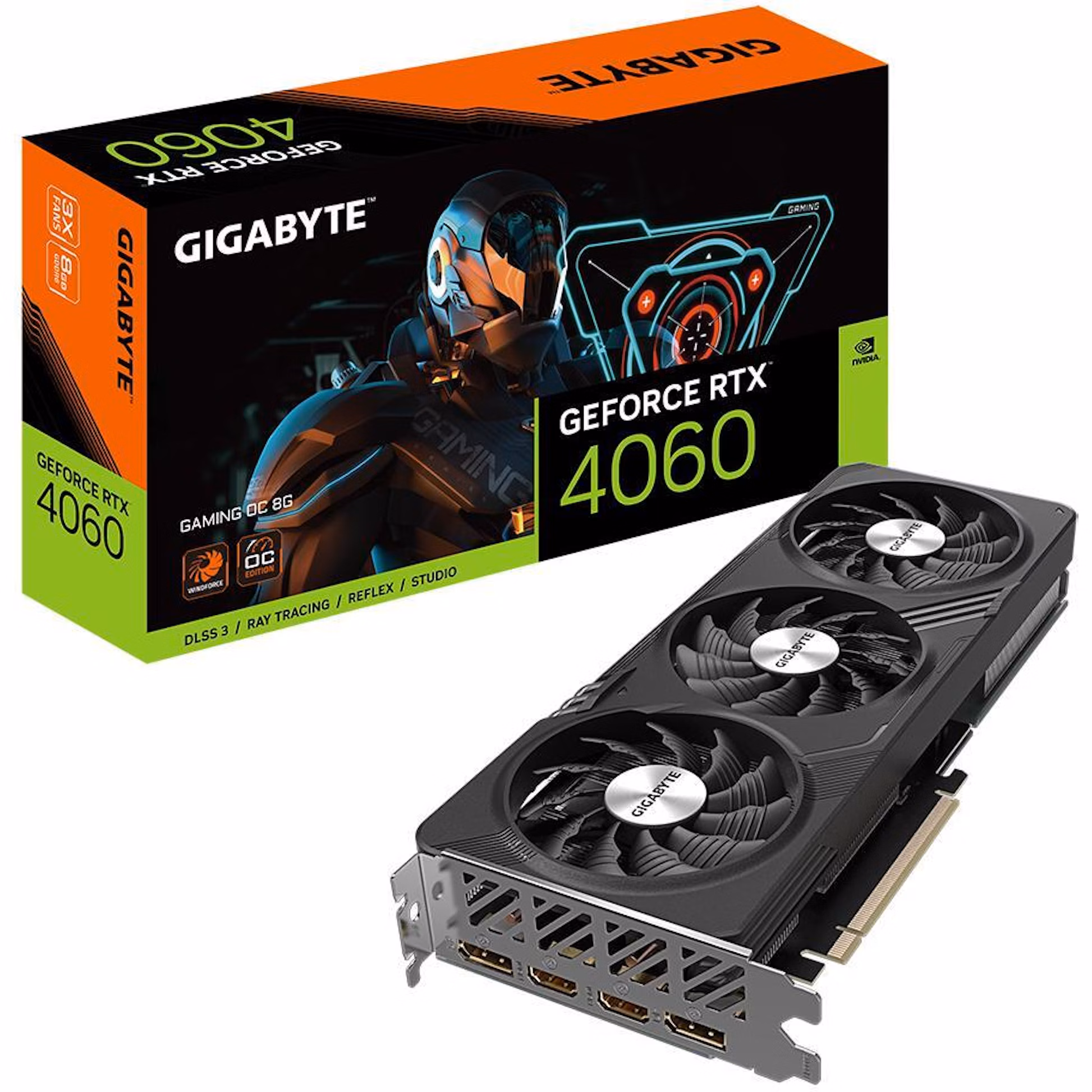 Gráfica Gigabyte GeForce® RTX 4060 Gaming OC 8GB GDDR6 DLSS3