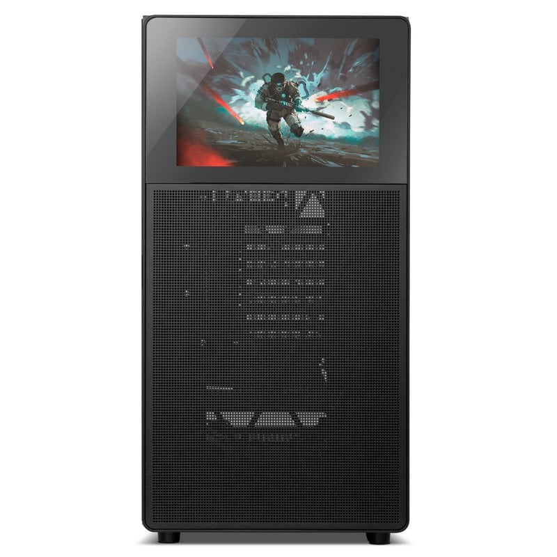 Caixa PC Nox Hummer BIOS Semi Torre ATX com Ecrã LCD e Vidro Temperado USB-C Preta