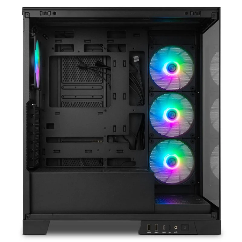 Caixa PC NOX Hummer GLOCK ARGB Semitorre ATX Vidro Temperado USB-C Preta