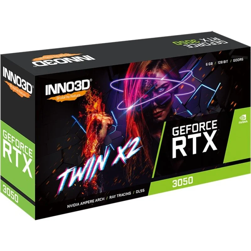 Placa Gráfica Inno3D GeForce RTX 3050 TWIN X2 6GB GDDR6