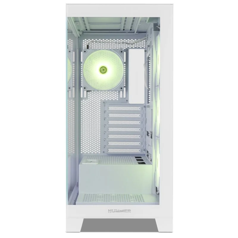 Caixa PC NOX Hummer GLOCK ARGB Semitorre ATX Vidro Temperado USB-C Branca