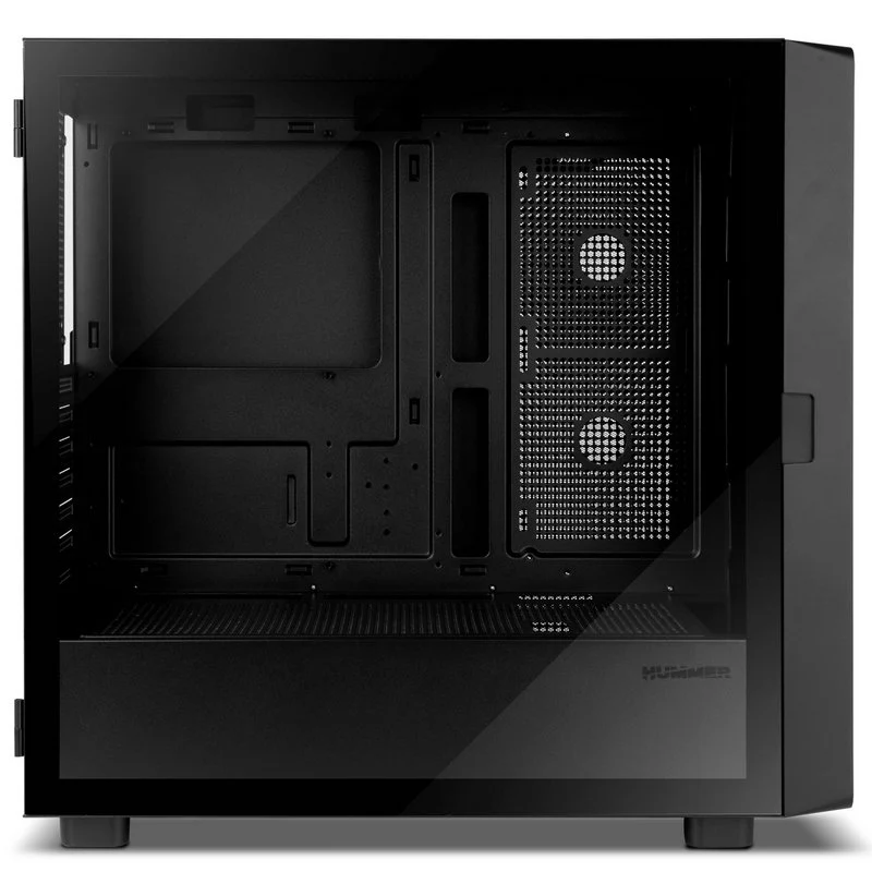 Caixa PC Nox Hummer BIOS Semi Torre ATX com Ecrã LCD e Vidro Temperado USB-C Preta