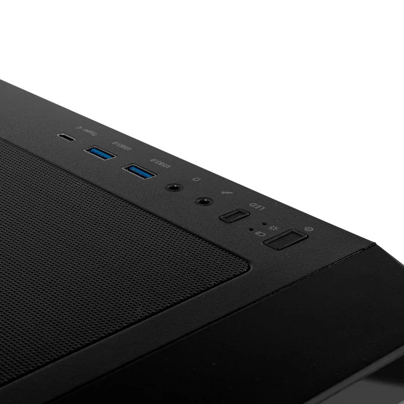 Caixa PC Nox Hummer BIOS Semi Torre ATX com Ecrã LCD e Vidro Temperado USB-C Preta