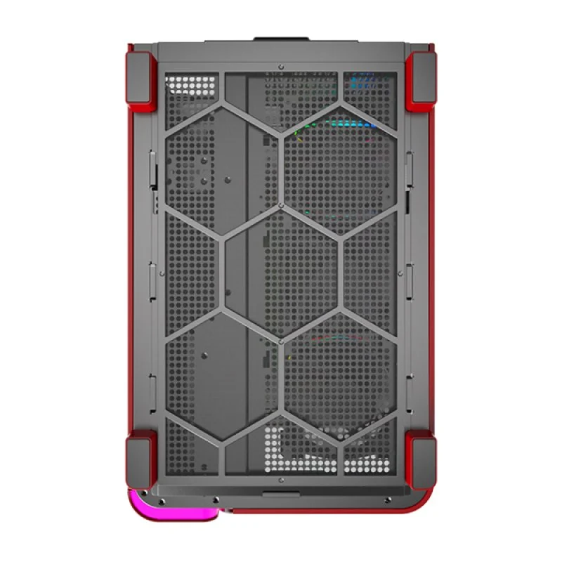 Caixa PC Montech KING 95 PRO Vidro Temperado USB 3.2 Vermelha