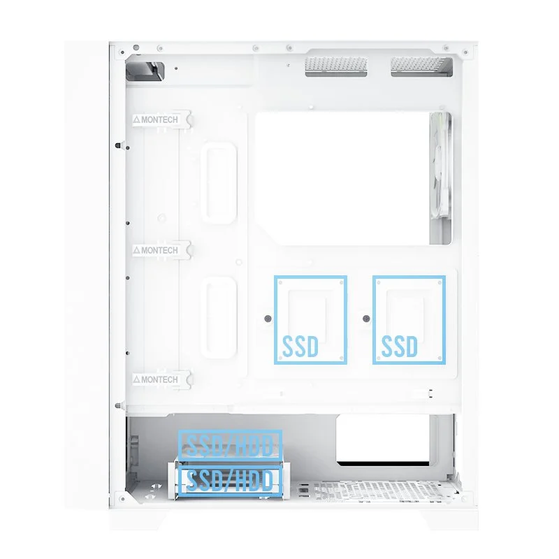 Caixa PC Montech AIR 1000 LITE Vidro Temperado USB 3.2 Branca